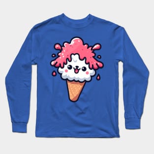 Pink ice cream lama Long Sleeve T-Shirt